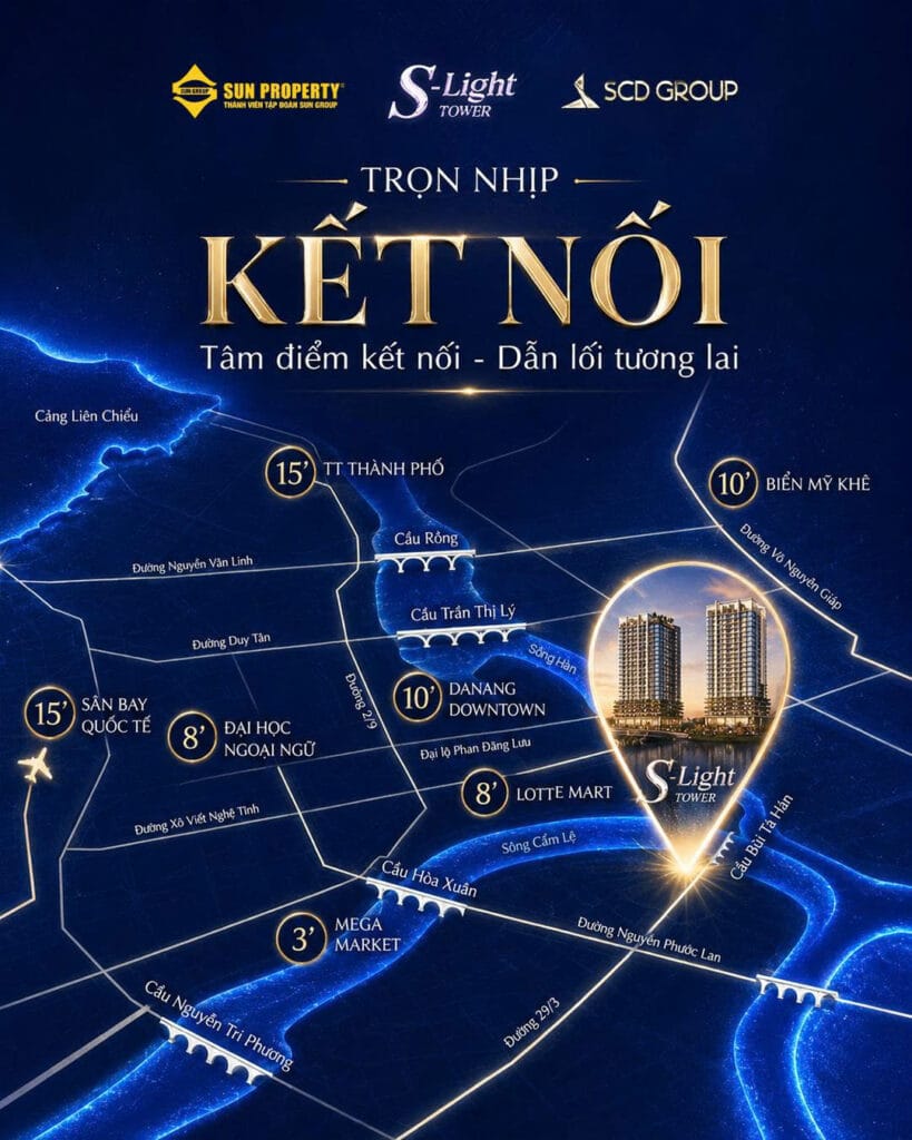 vị trí dự án slight tower da nang - sun group